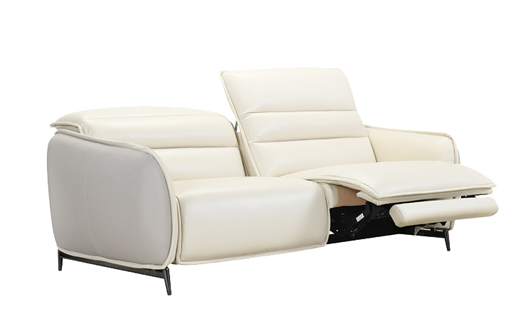 頭層全牛皮橫向壓紋三人座電動沙發-Molido莫里朵家居 EM0012